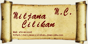 Miljana Cilikan vizit kartica